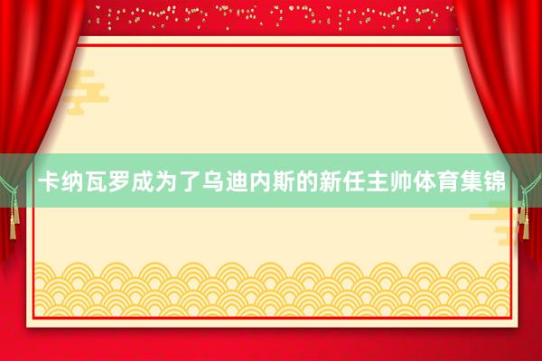 卡纳瓦罗成为了乌迪内斯的新任主帅体育集锦