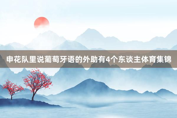 申花队里说葡萄牙语的外助有4个东谈主体育集锦