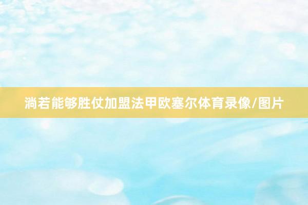 淌若能够胜仗加盟法甲欧塞尔体育录像/图片
