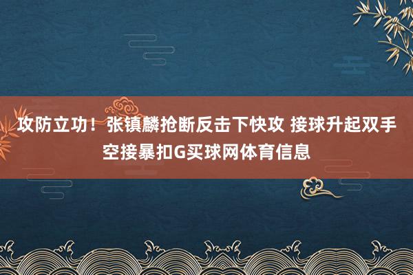 攻防立功！张镇麟抢断反击下快攻 接球升起双手空接暴扣G买球网体育信息